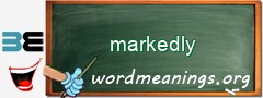 WordMeaning blackboard for markedly